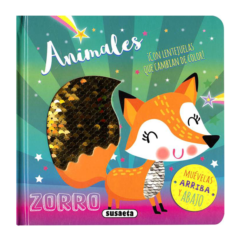 Libro Infantil Animales con Lentejuelas Zorro