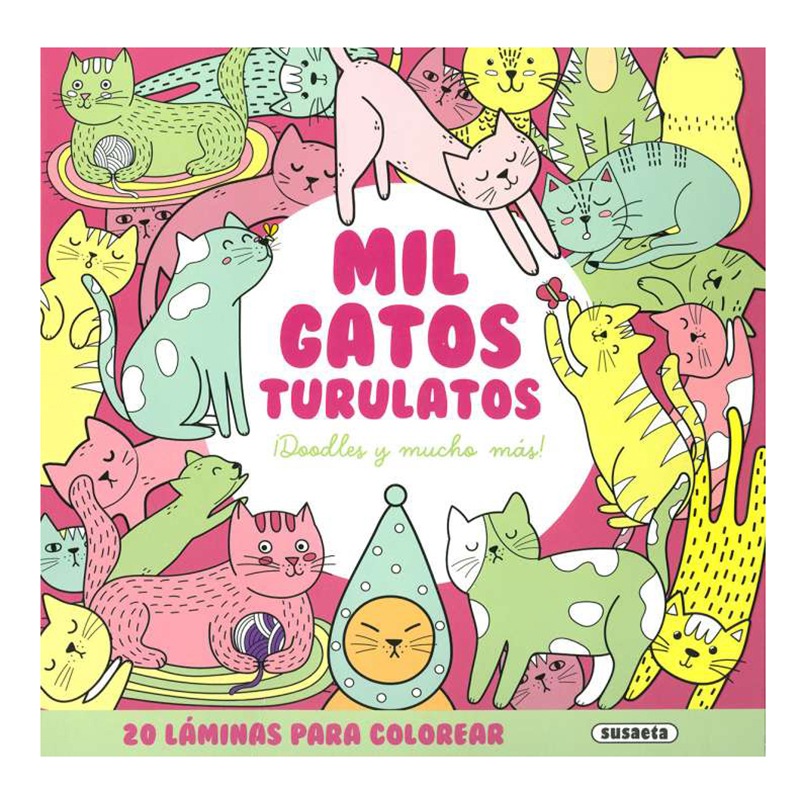Libro Infantil para Colorear Mil Gatos Turulatos