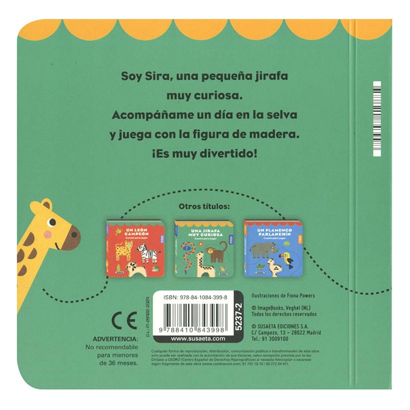 Libro Infantil Una Jirafa Muy Curiosa Cuento para Jugar - Imagen 2