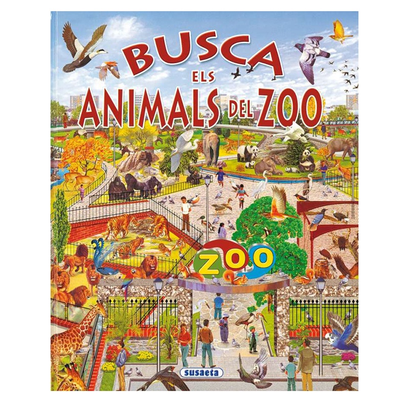 Libro Infantil Busca els Animals del Zoo - Catalán