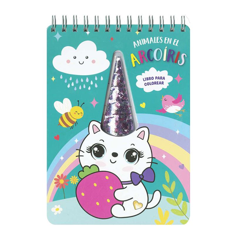 Libro para Colorear Animales en el Arcoíris