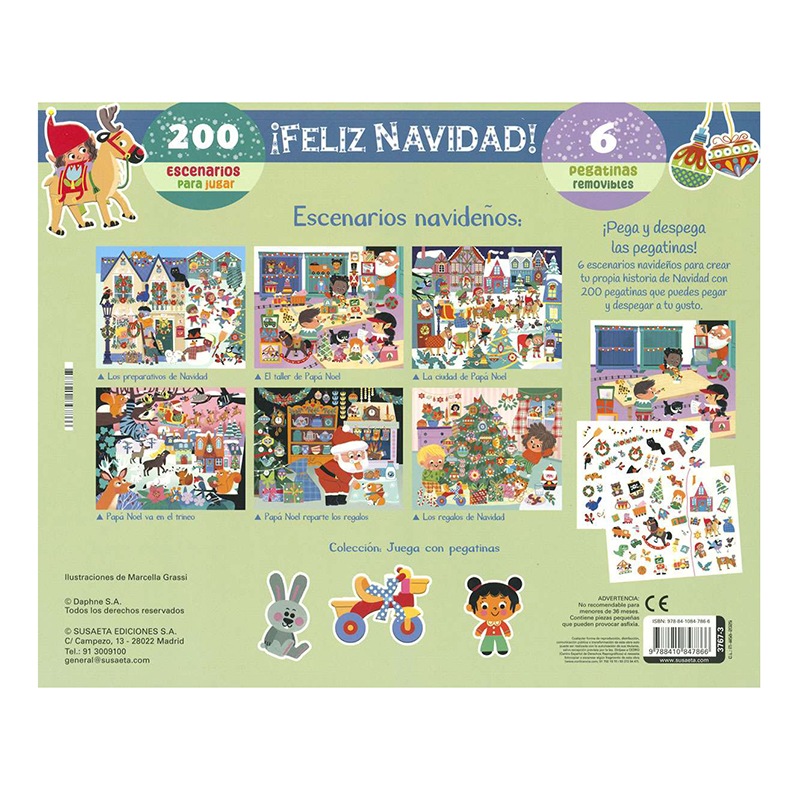 Libro Feliz Navidad Escenarios con Pegatinas - Imagen 3