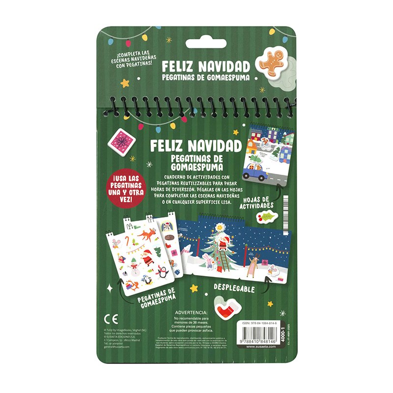 Cuaderno Feliz Navidad Pegatinas de Gomaespuma - Imagen 3