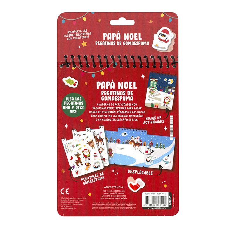 Cuaderno Papá Noel Pegatinas de Gomaespuma - Imagen 3