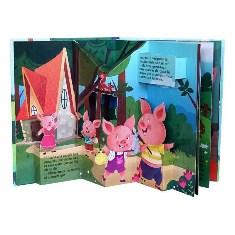 Libro Infantil Els Tres Porquets Pop-Up - Catalán - Imagen 1