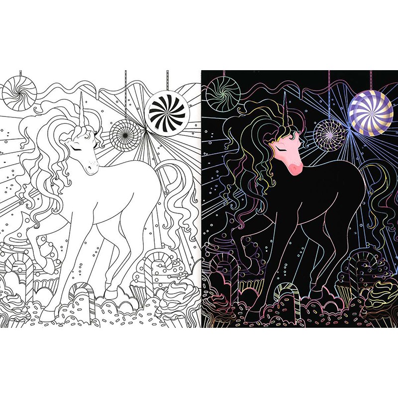 Libro infantil Unicornios. Dibujos Para Raspar - Imagen 1