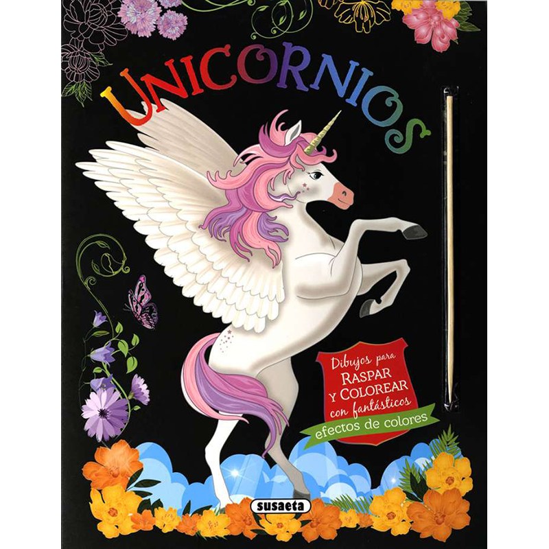 Libro infantil Unicornios. Dibujos Para Raspar 2