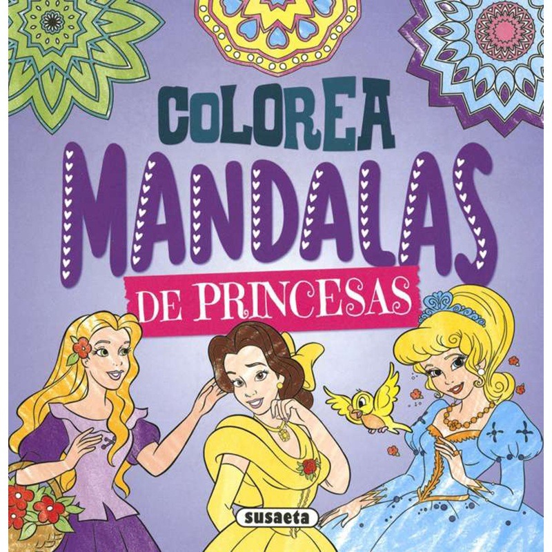 Libro infantil Colorea Mandalas. Princesas