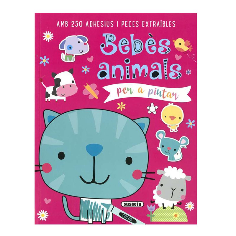 Libro Infantil Bebès Animals per a Pintar - Catalán