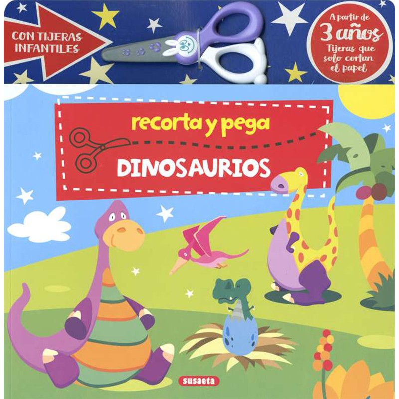 Libro infantil Recorta Y Pega Dinosaurios