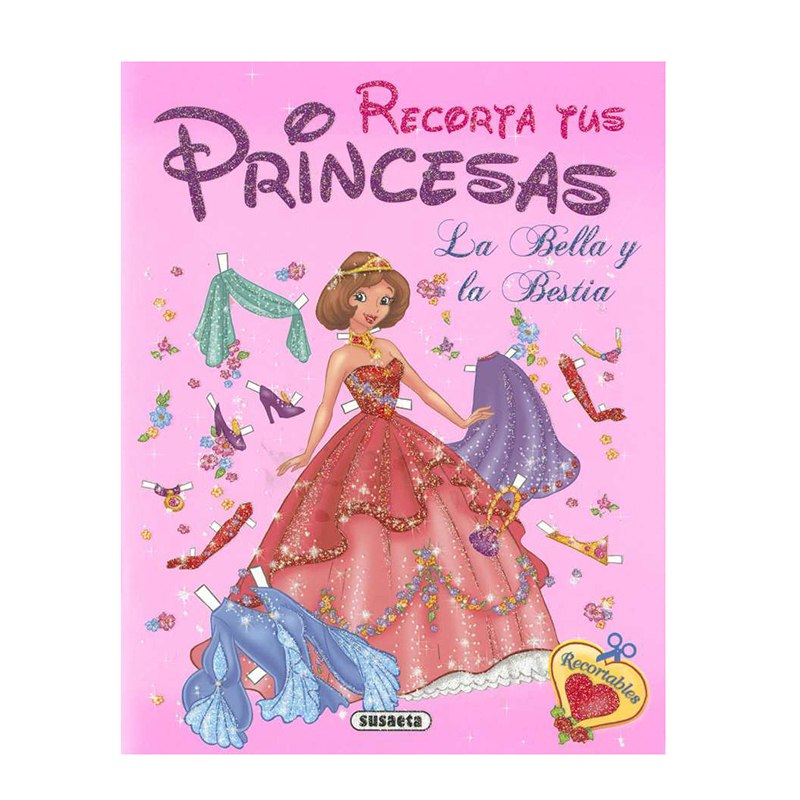 Libro Infantil Recorta tus Princesas La Bella y la Bestia