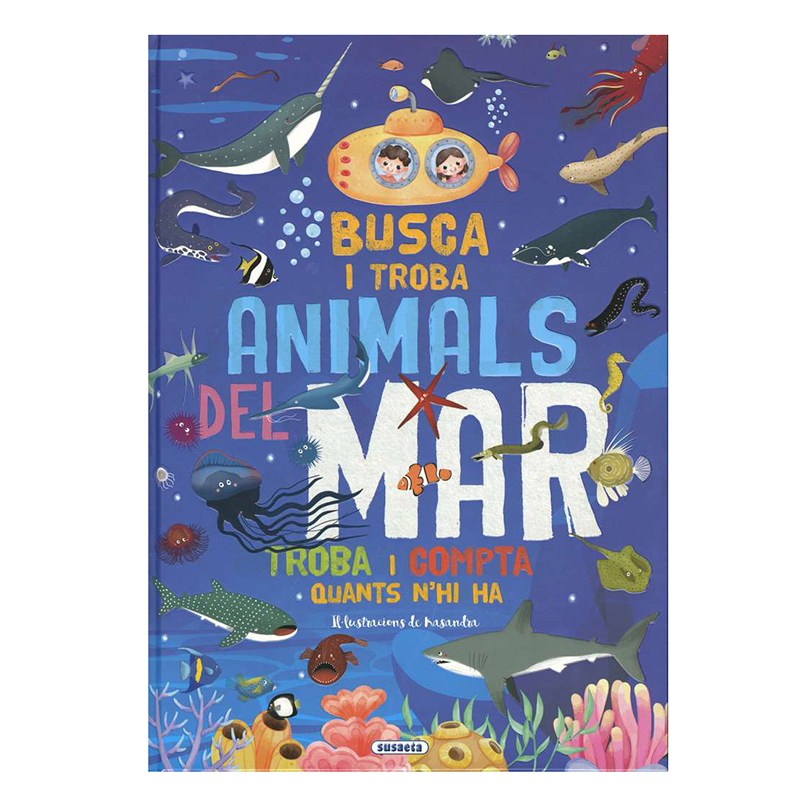 Libro Infantil Busca i Troba Animals del Mar - Catalán