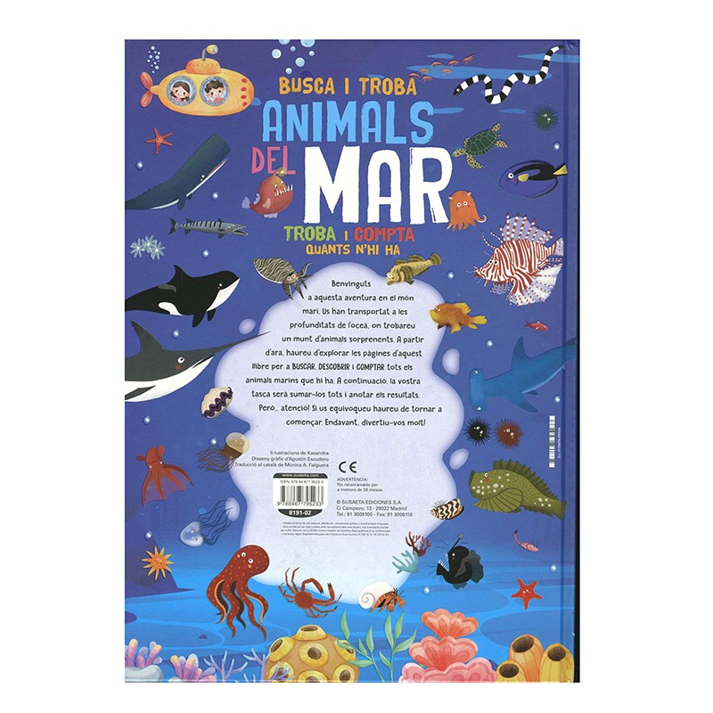 Libro Infantil Busca i Troba Animals del Mar - Catalán - Imagen 2
