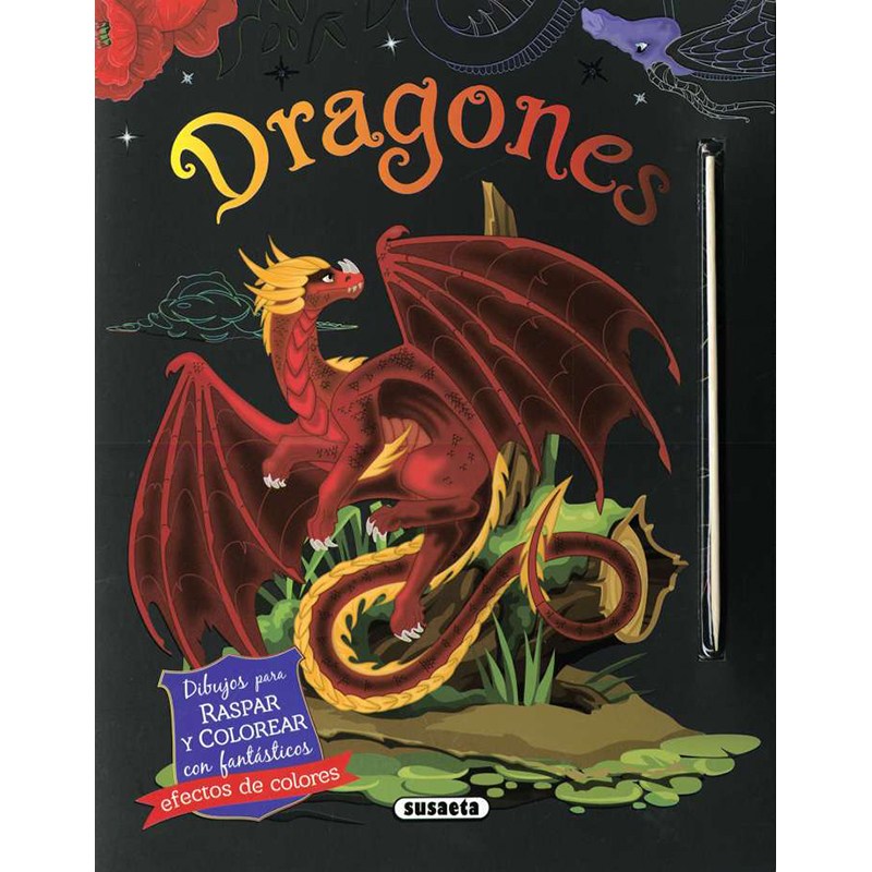 Libro infantil Dragones. Dibujos Para Raspar