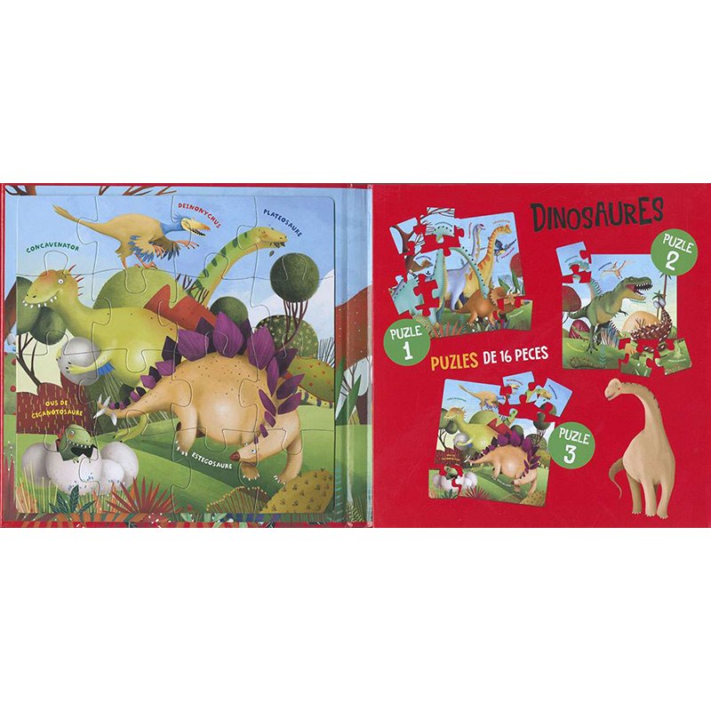 Libro infantil Dinosaures (Puzle Magnetico) - Imagen 1