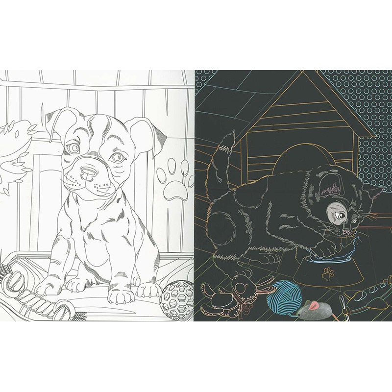 Libro infantil Mascotas. Dibujos Para Raspar - Imagen 1