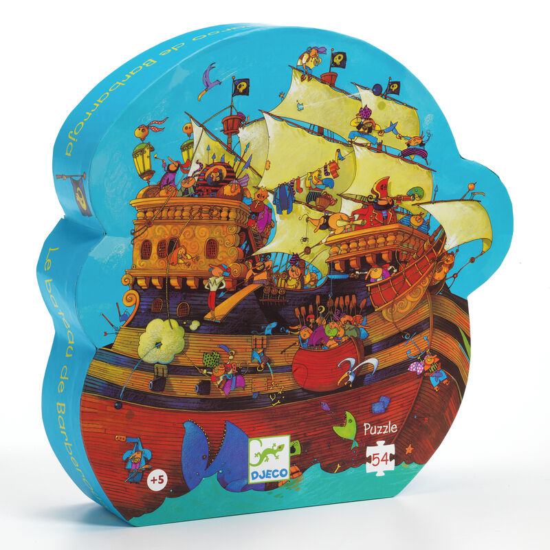 Djeco Puzzle Silhueta Barco de Barba-Roxa 54p