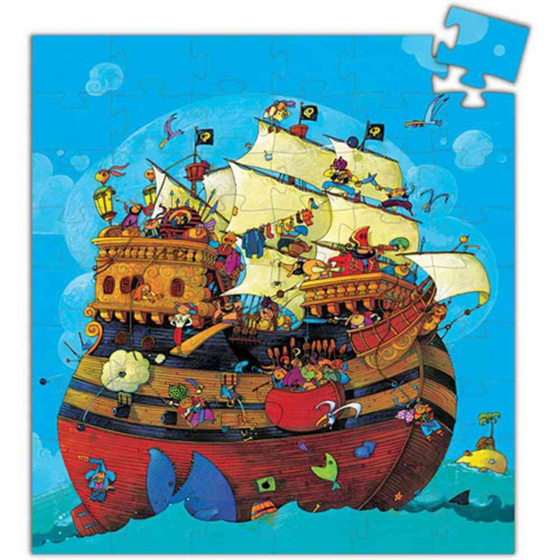 Djeco Puzzle Silhueta Barco de Barba-Roxa 54p - Imagem 1