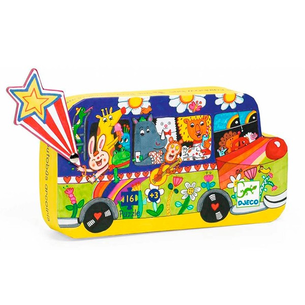 Djeco Puzzle 16p Rainbow Bus - Imagem 1