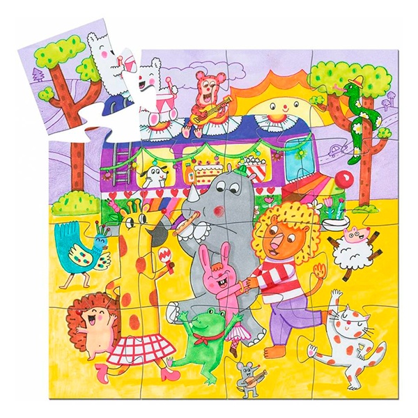 Djeco Puzzle 16p Rainbow Bus - Imagem 1