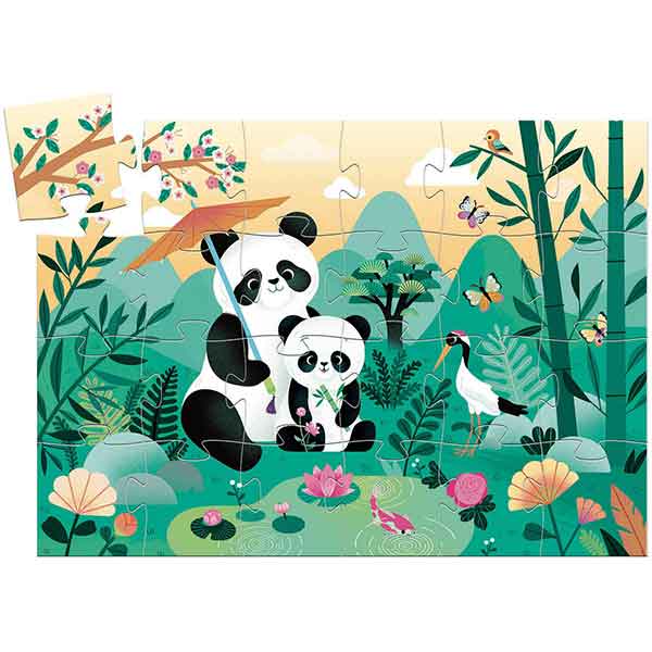 Djeco Puzzle Silhouette 24p Panda - Imagem 1