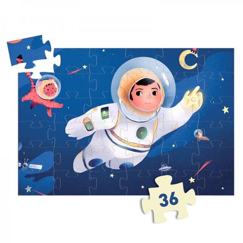 Djeco Puzzle Silhueta Astronauta 36p - Imagem 1