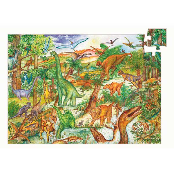 Djeco Puzzle 100p Observación Dinosaurios - Imatge 1