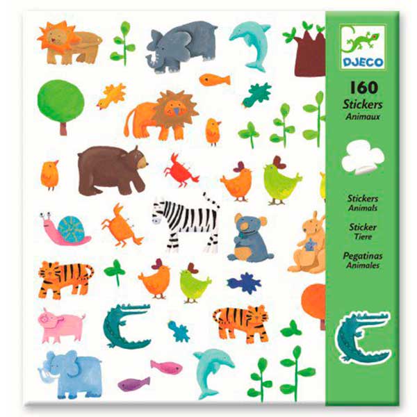 Djeco 160 adesivos de animais - Imagem 1