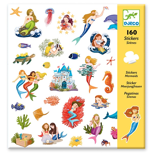 Djeco Blister 160 Pegatinas Sirenas - Imagen 1