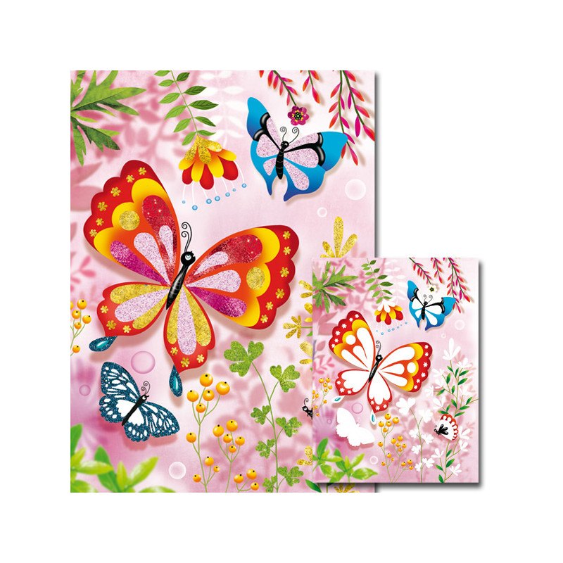 Djeco Quadros Purpurina Borboletas - Imagem 1