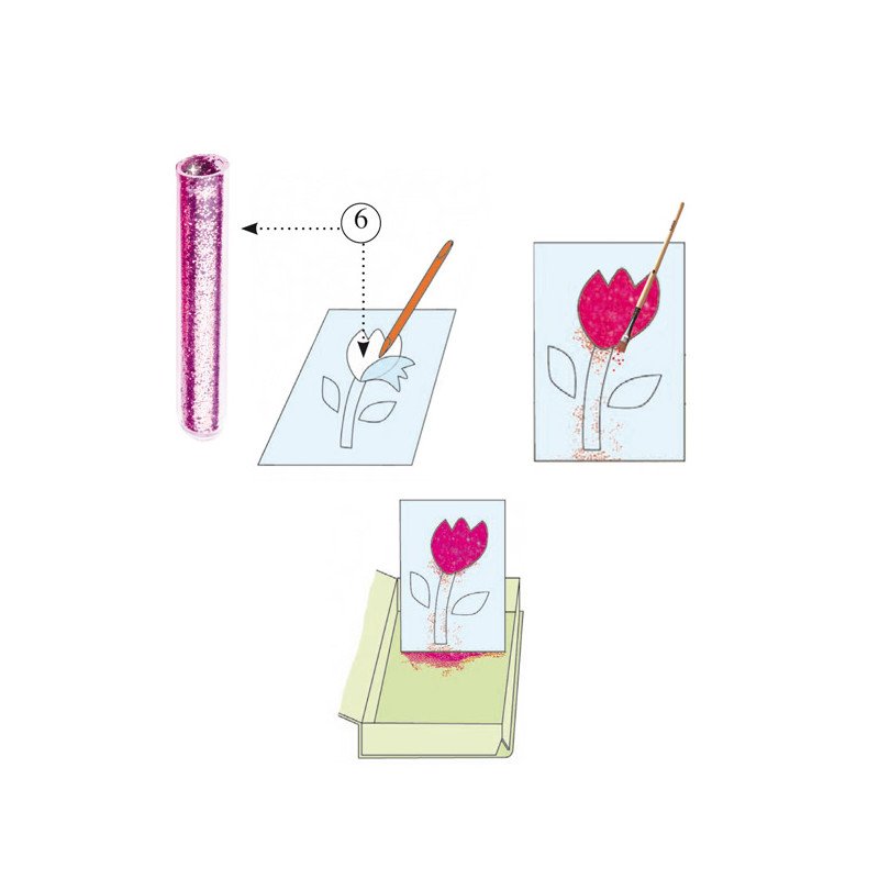 Djeco Quadros Purpurina Borboletas - Imagem 2