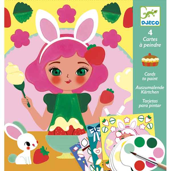 Djeco Cartões de Colorir Meninas - Imagem 1