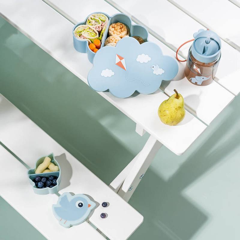 Conjunto de Lancheiras e Garrafa Playground Azul Done by Deer - Imagem 1