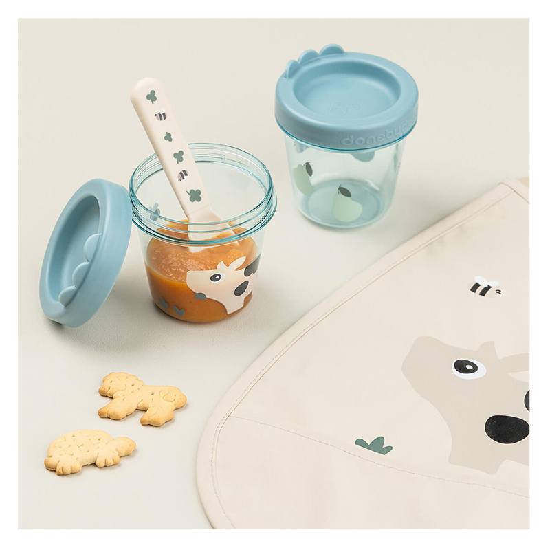 Set 2 Contenedores Porta Alimentos Tiny Farm Azul Done By Deer - Imagen 2