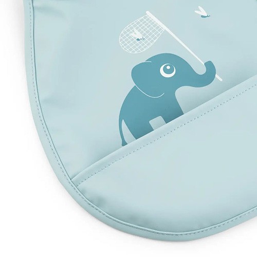 Pack de 2 Babadores com Bolso Pequeño Elphee Azul - Imagem 