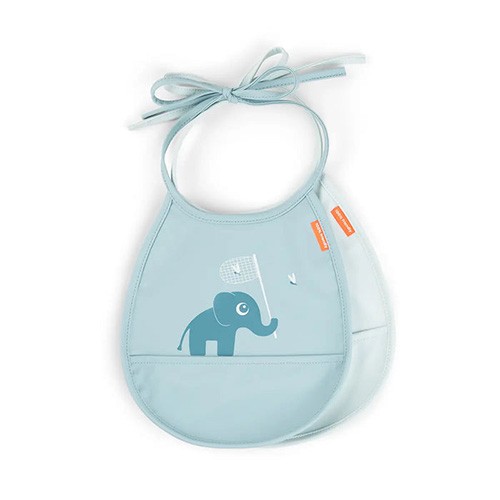 Pack de 2 Babadores com Bolso Pequeño Elphee Azul - Imagem 