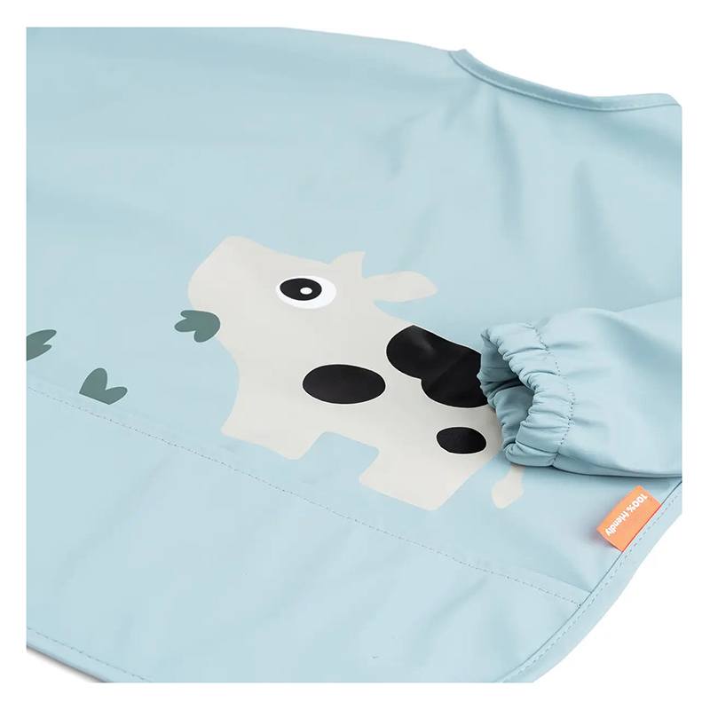 Babero con Bolsillo y Mangas Tiny Farm Azul Done By Deer - Imagen 2