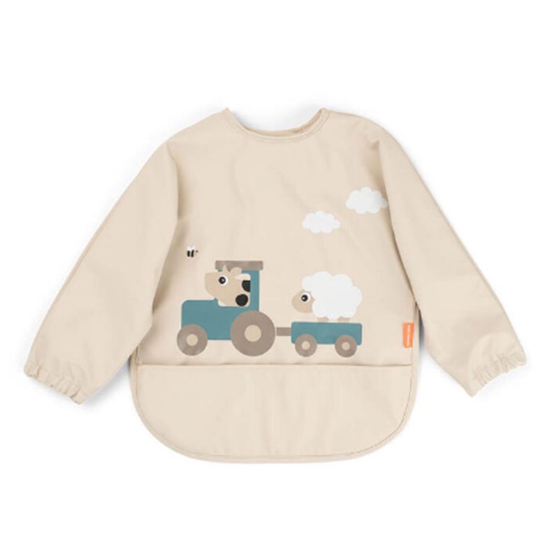 Done By Deer Babero infantil con mangas largas Sand