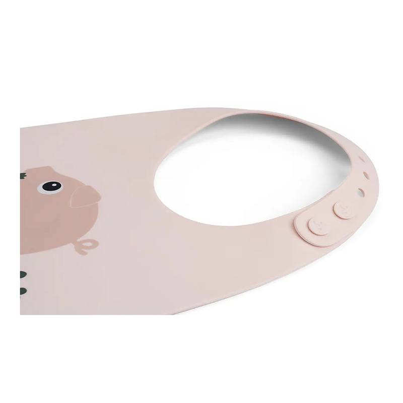 Babero Silicona Pigee Rosa Done By Deer - Imagen 1