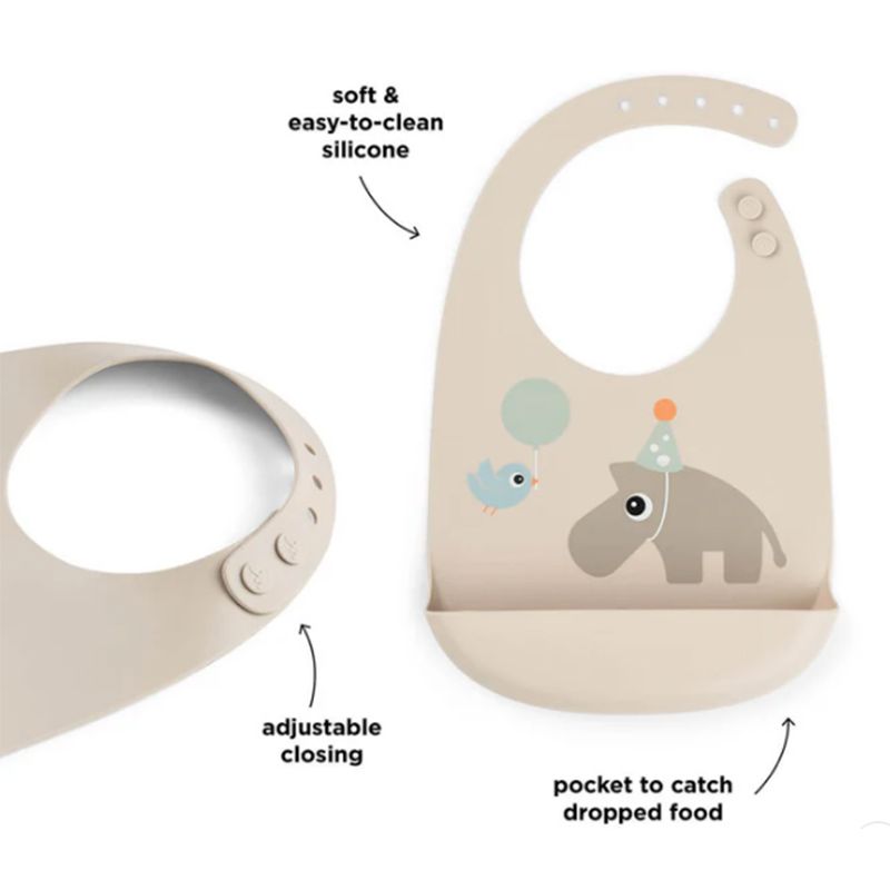 Done By Deer Babero de silicona - Celebración - Arena - Imagen 1