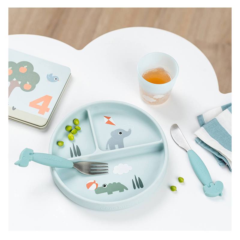 Plato Stick And Stay Tiny Farm Azul Done By Deer - Imagen 1