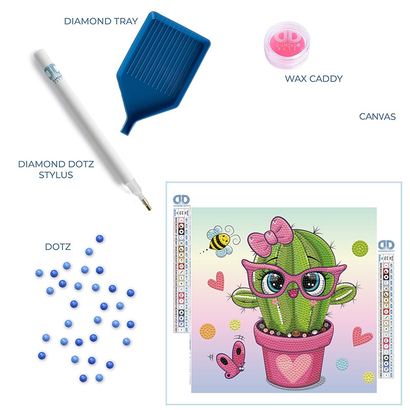 Diamond Dotz Dotzies Cactus Rosa - Imagem 1