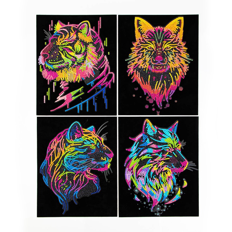 Diamond Dotz Neon Animais Selvagens - Imagem 1