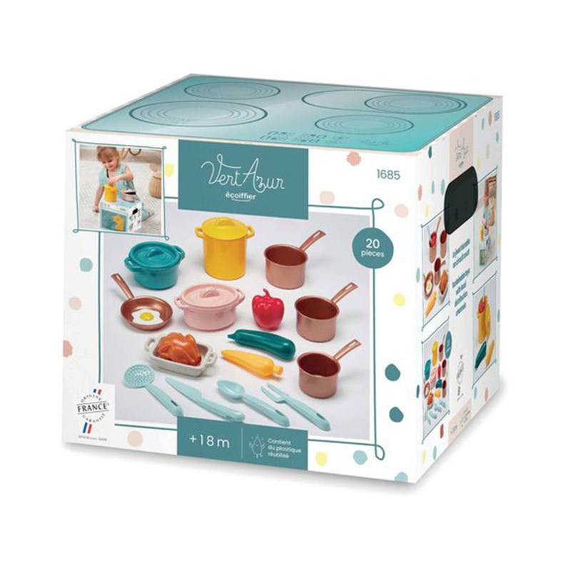 Set 20 Accesorios de Cocina Vert Azur Ecoiffier - Imagen 1
