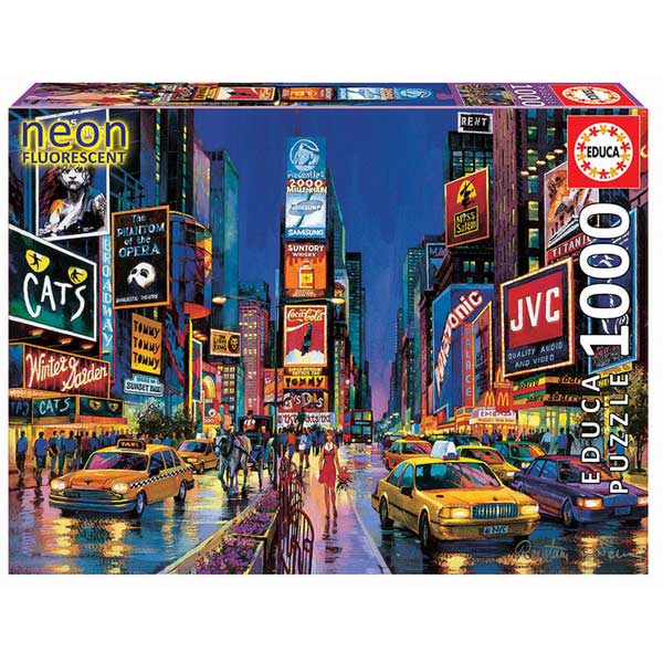 Puzzle 1000p Times Square Neón - Imagen 1