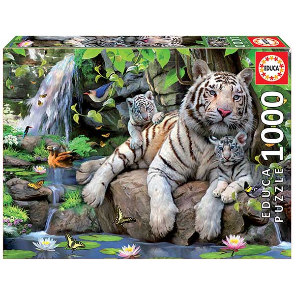 Puzzle 1000p Tigres de Bengala - Imatge 1