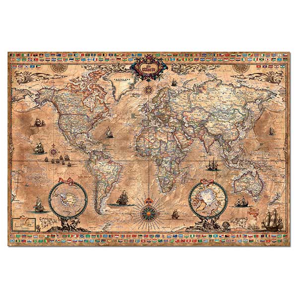 Puzzle 1000P Mapa Mundial - Imagem 1