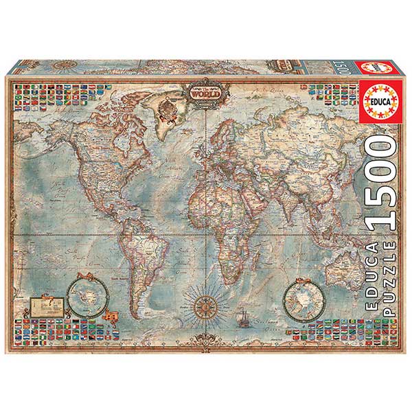 Puzzle 1500p El Mundo Mapa Político