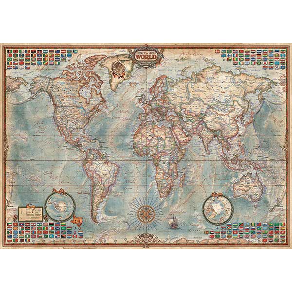 Puzzle 1500p El Mundo Mapa Político - Imatge 1