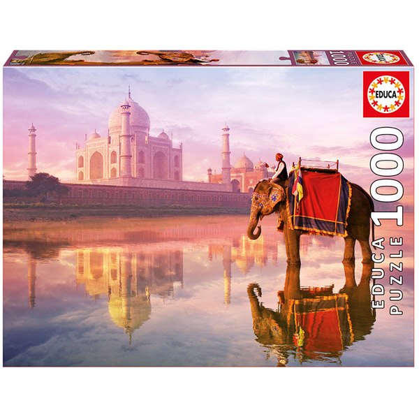 Puzzle 1000p Elefante en el Taj Mahal - Imagen 1
